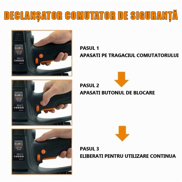 Slefuitor grosier si fin perete cu led 180mm, 810W STARMAX