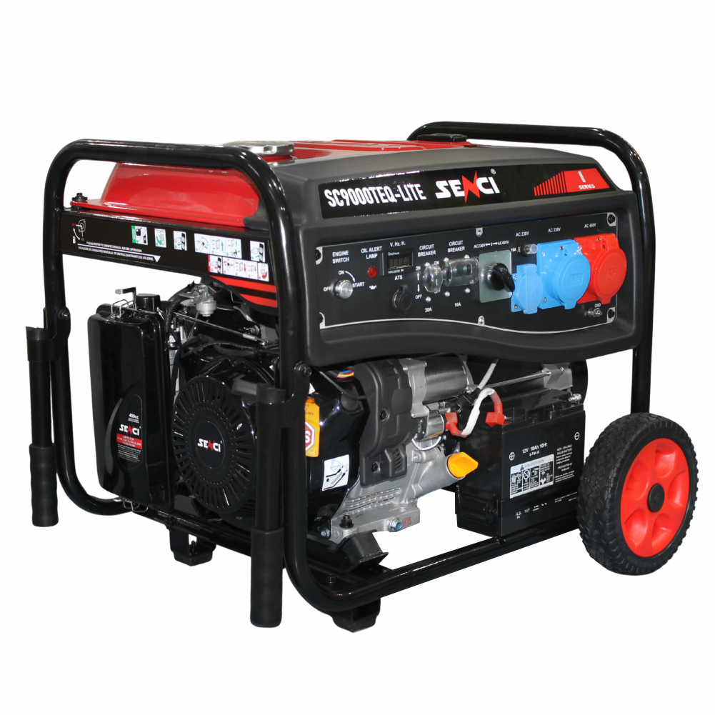 Generator SC-9000-TEQ LITE, Putere max. 7.5 kW, 230V/400V, AVR, motor benzina