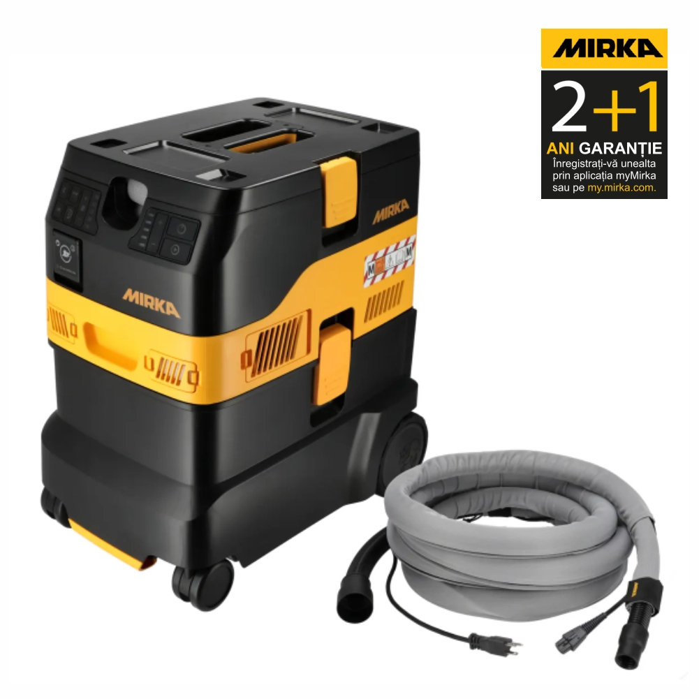 Aspirator profesional Mirka DEXOS 1230 M AFC cu husa, cablu si furtun 4m