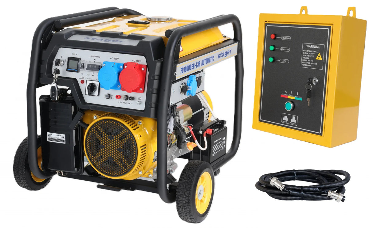 Generator curent Stager 8.5kW dual 230V/400V cu ATS trifazat