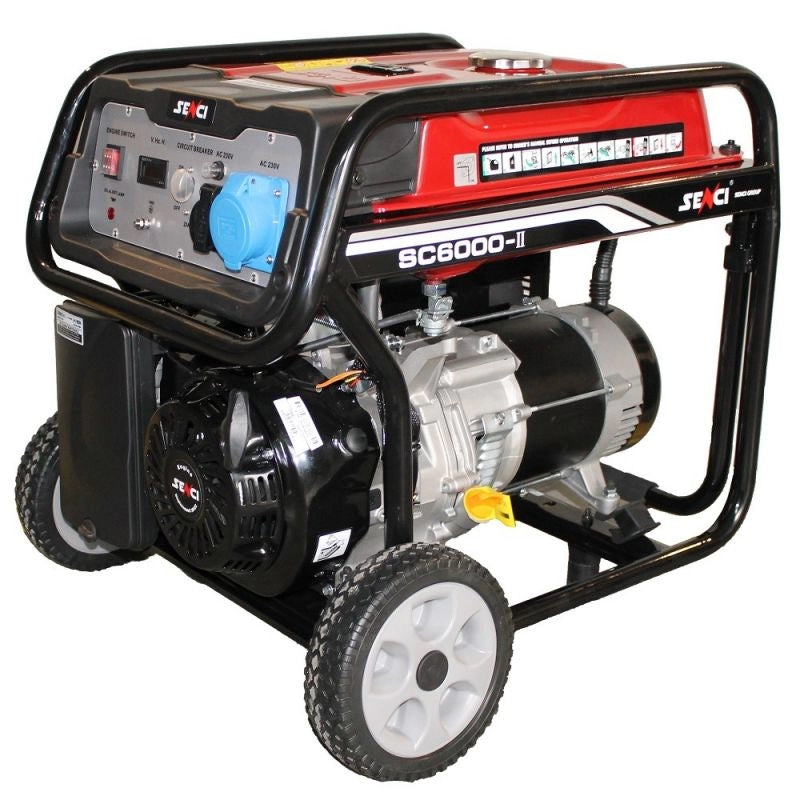 Generator de curent SENCI SC6000 TOP putere maxima 5,5 kW 230V include roti transport