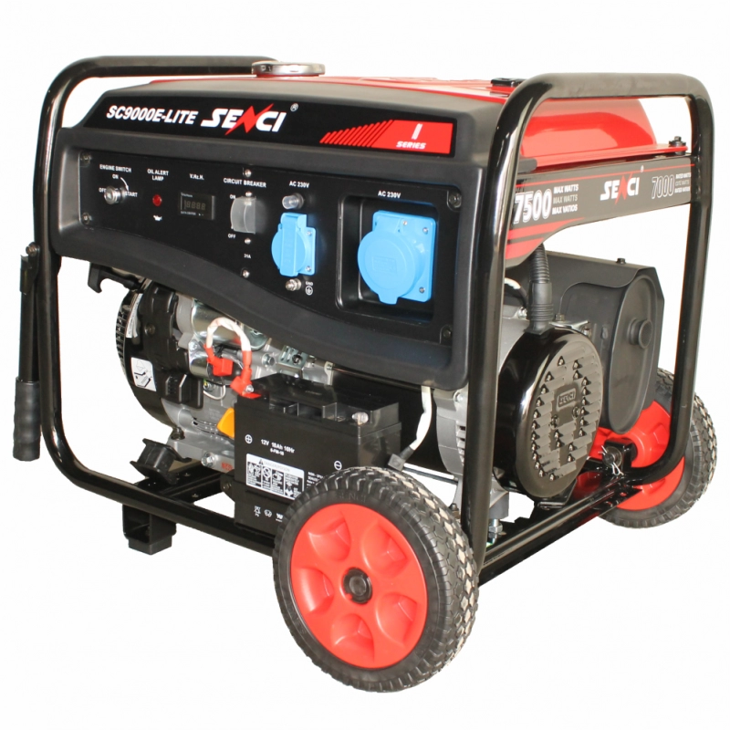 Generator de curent SENCI SC9000E-LITE putere maxima 7,5 KW 230V pornire electrica si roti