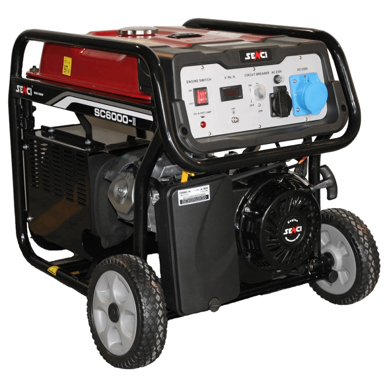 Generator de curent SENCI SC6000E TOP putere maxima 5,5 kW 230V pornire electrica si roti