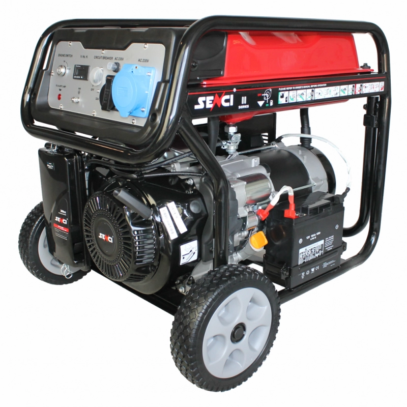 Generator de curent SENCI SC6000E TOP putere maxima 5,5 kW 230V pornire electrica si roti