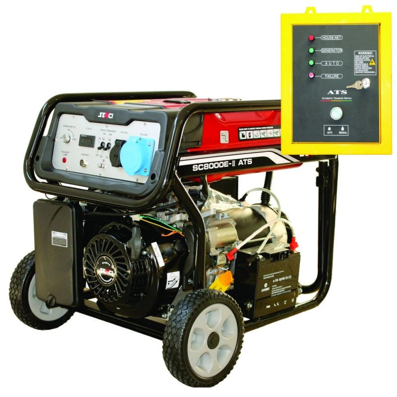 Generator de curent SENCI SC8000-ATS TOP putere maxima 7 kW 230V pornire electrica ATS inclus