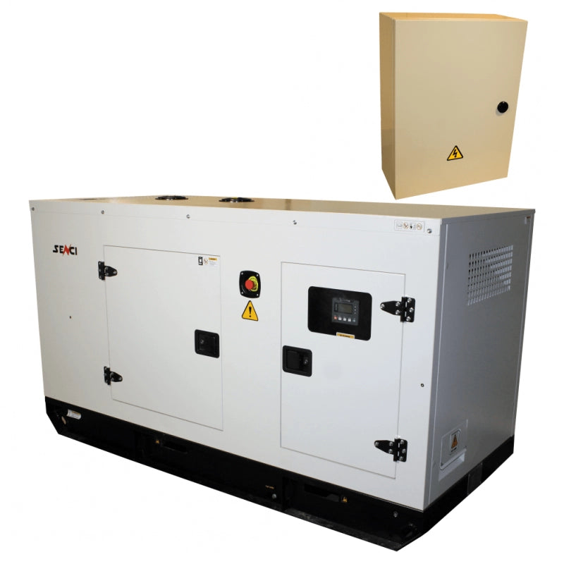 Soundproof generator SENCI SCDE55i-YS maximum power 55 kVA 400V ATS included