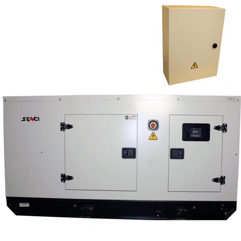 Soundproof generator SENCI SCDE72i-YS maximum power 71.5 kVA 400V ATS included