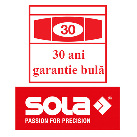 Nivela SOLA BAUPRO 150 din aluminiu, profil tubular, argintiu, 2 bule, 150 cm, ± 0.50 mm/m (0.029°)