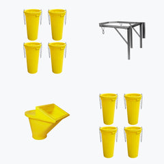 Set Tubulatura Evacuare Galbena Imer 8 Buc Tuburi 1 Suport Cuva si 1 Cuva Incarcare cu Separator