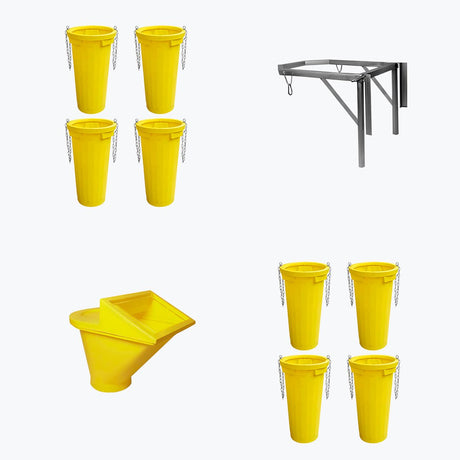 Set Tubulatura Evacuare Galbena Imer 8 Buc Tuburi 1 Suport Cuva si 1 Cuva Incarcare cu Separator