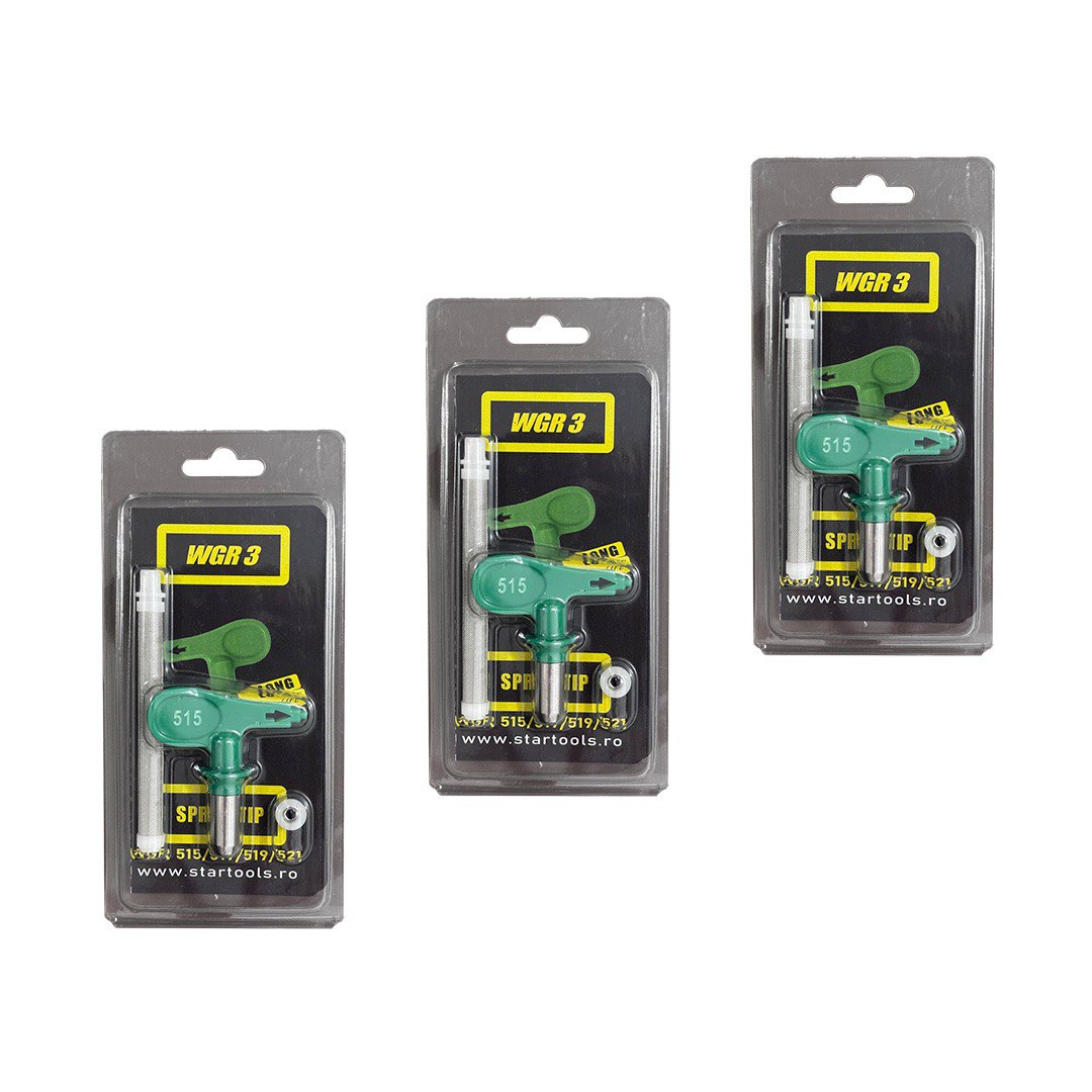 Set 3 duze airless,HEA ProTip 515, 0.015, inch, 50, 0554515