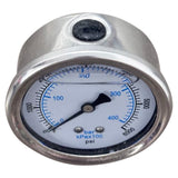 Manometru pompa zugravit airless 0-400 bar, 1/4" inferior, cu glicerină