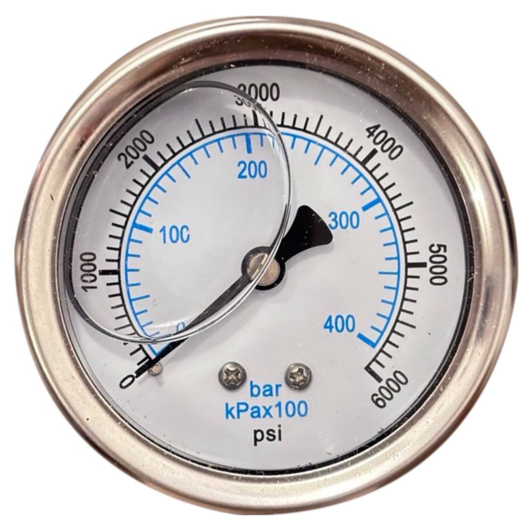 Manometru pompa zugravit airless 0-400 bar, 1/4" inferior, cu glicerină