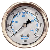 Manometru pompa zugravit airless 0-400 bar, 1/4" inferior, cu glicerină