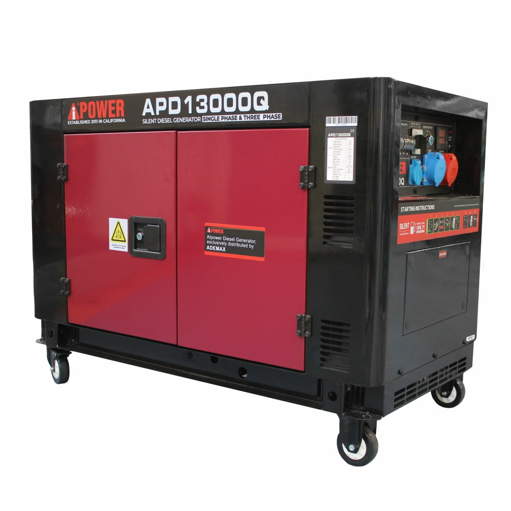 Generator de curent insonorizat AiPower APD13000Q putere maxima 11,0kW 230/400V Diesel ATS inclus