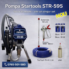 Pompa airless cu piston STR-595, debit 2.5l/min., motor 2200W