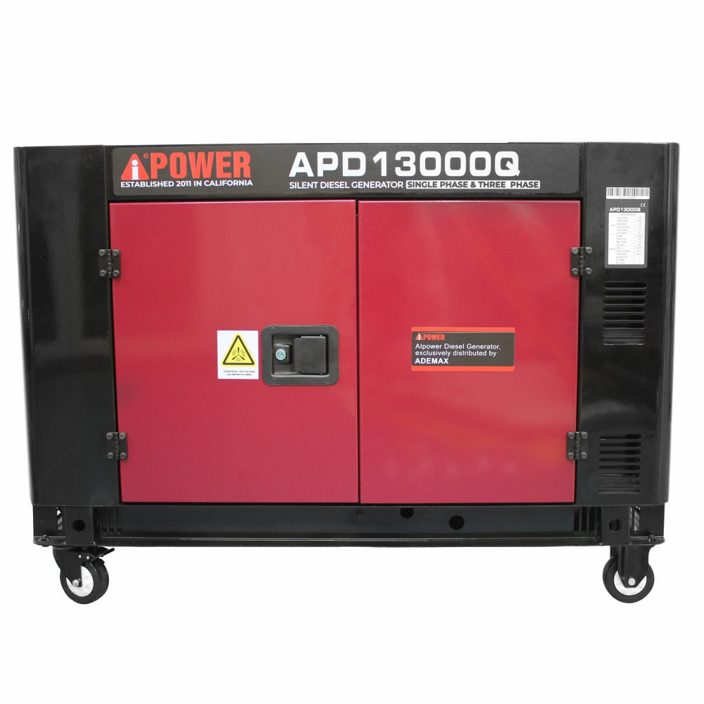 Generator de curent insonorizat AiPower APD13000Q putere maxima 11,0kW 230/400V Diesel ATS inclus