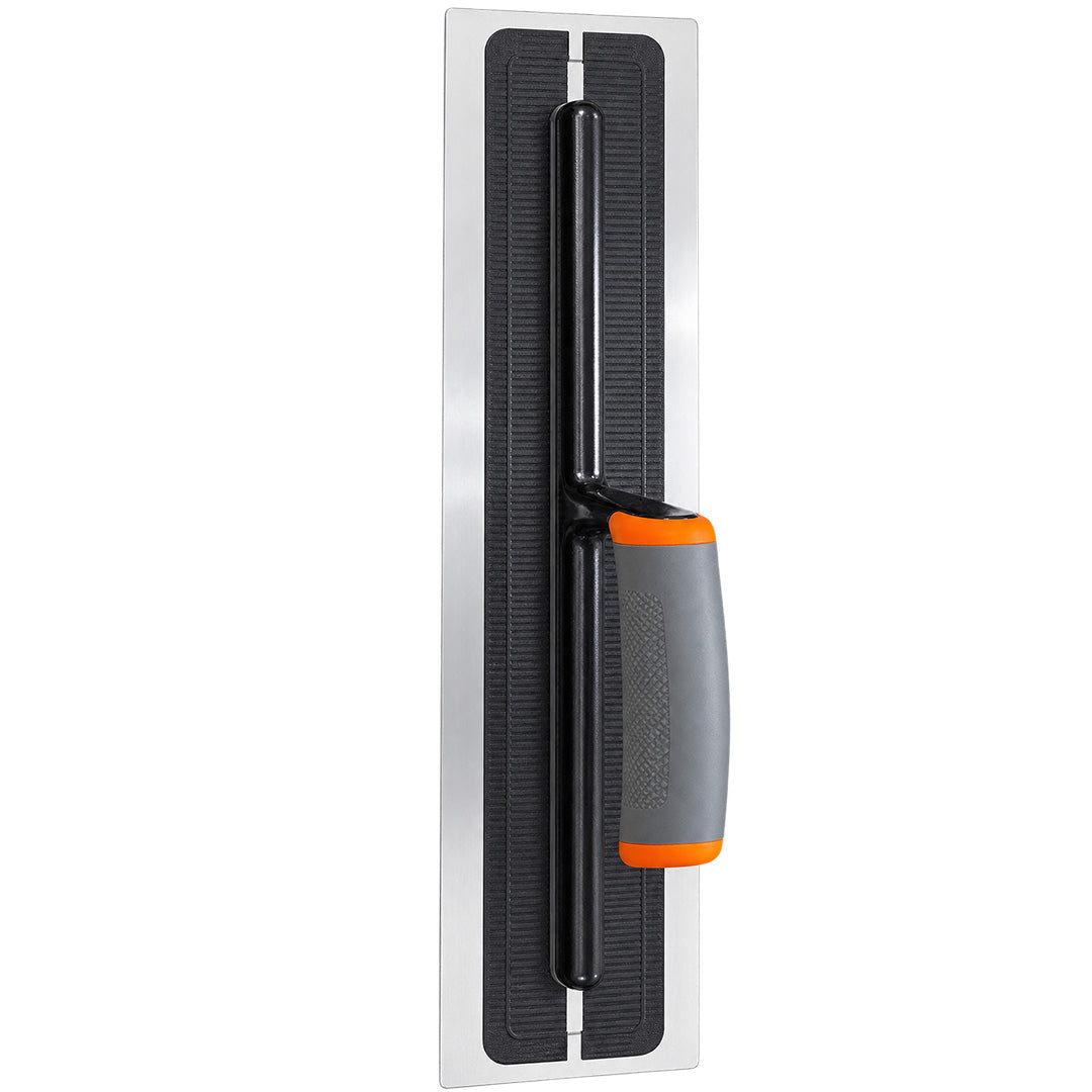 Gletieră flexibilă inox profesionala, intarita, 410 × 110 mm, cu mâner cu tijă din aluminiu Startools