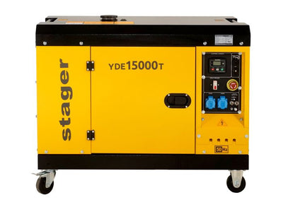 Generator insonorizat Stager YDE15000T, 12kVA, 48A, monofazat, diesel, pornire electrica