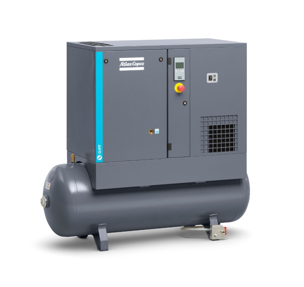 Compresor cu Surub Industrial Atlas Copco Seria G2, Uscator Integrat , 8bari Monofazic, Rezervor 200 litri , 2.2kW