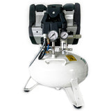 Compresor medical silentios TEHNIK-AIR 24/XS88 | pentru un scaun dentar, 140 l/min, butelie 24 l, 9 bar