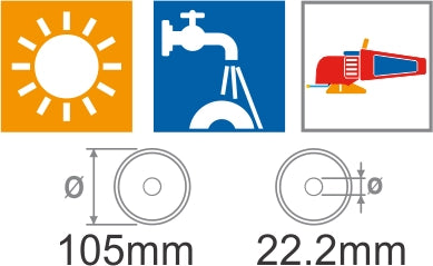 Disc Montolit CG105 for tiles and hard ceramics Cermont Progres Ø 105 mm