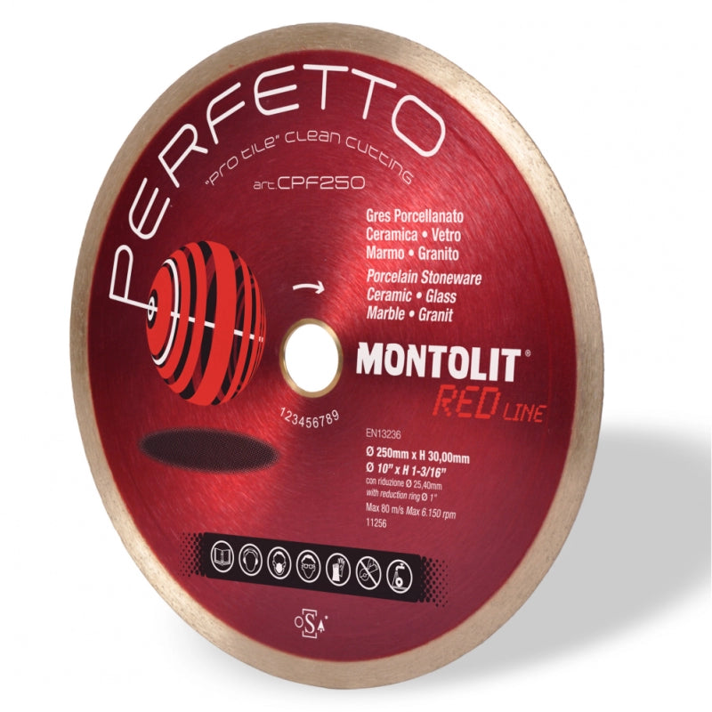 Disc MONTOLIT CPF250 pentru gresie portelenata/ceramica/sticla/marmura/granit PERFETTO Ø 250 mm