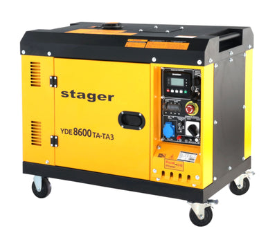 Generator insonorizat Stager YDE8600TA-TA3 V2, 7.5kVA, DualPower 230-400V, diesel, pornire electrica