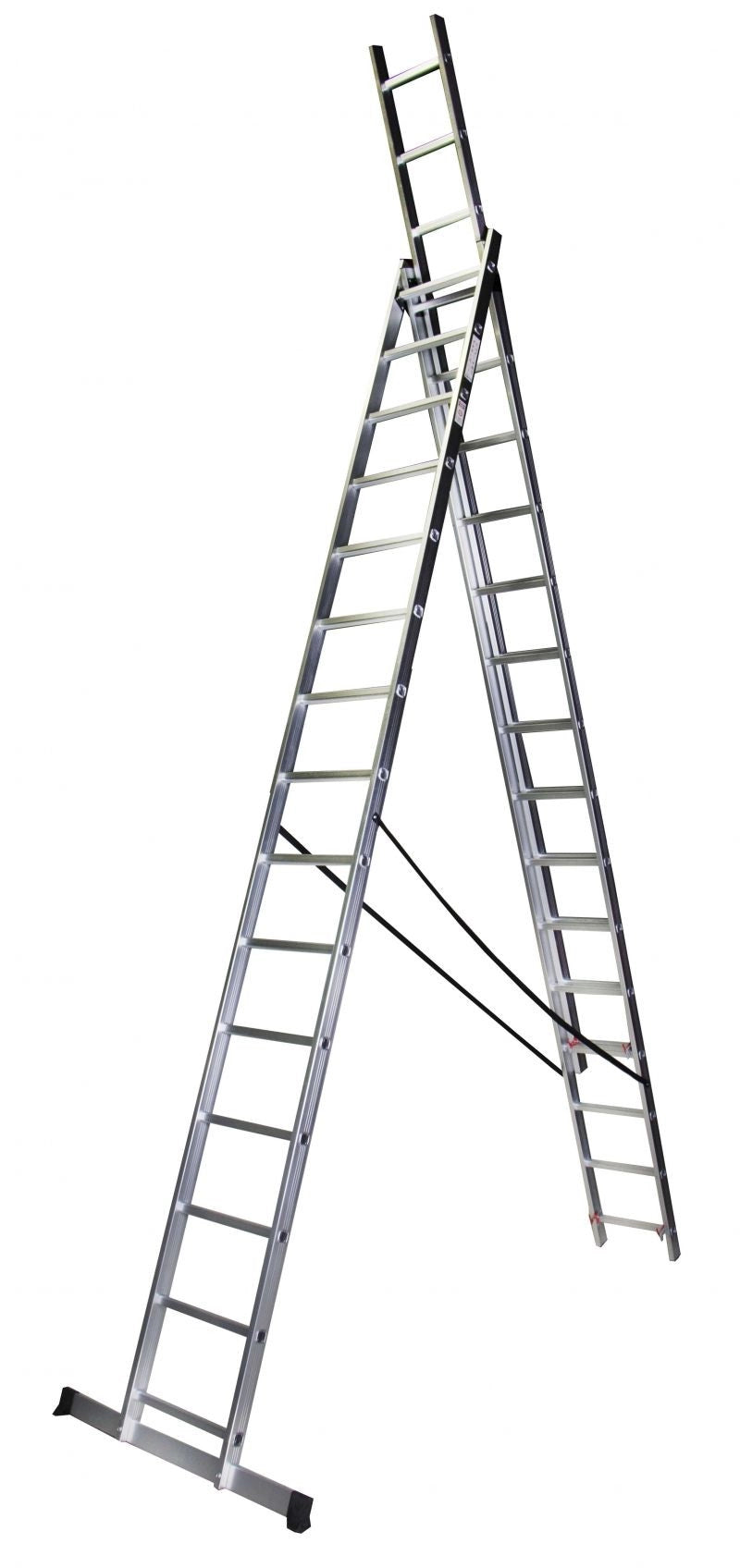 Aluminum ladder BISONTE STR315 3 x 15 steps, maximum height 10.9 m