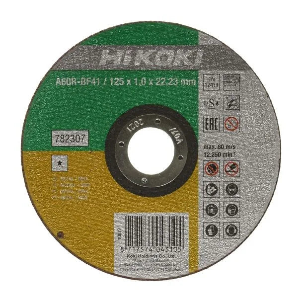 Disc Hikoki Taiere Inox – Metal 782307, D 125X22.23X1 mm