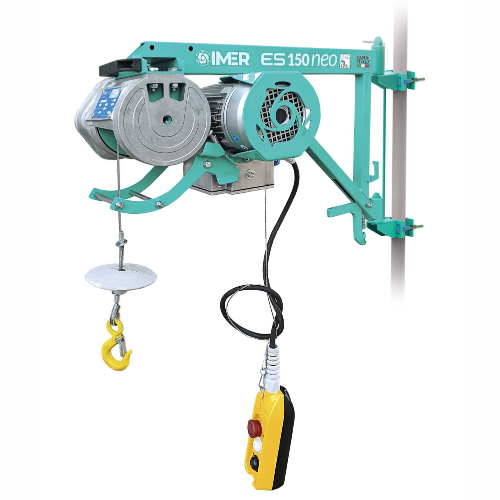 Electric hoist Imer ES 150 NEO, load capacity 150 kg, height 30 m, motor 230V, 0.45 kW