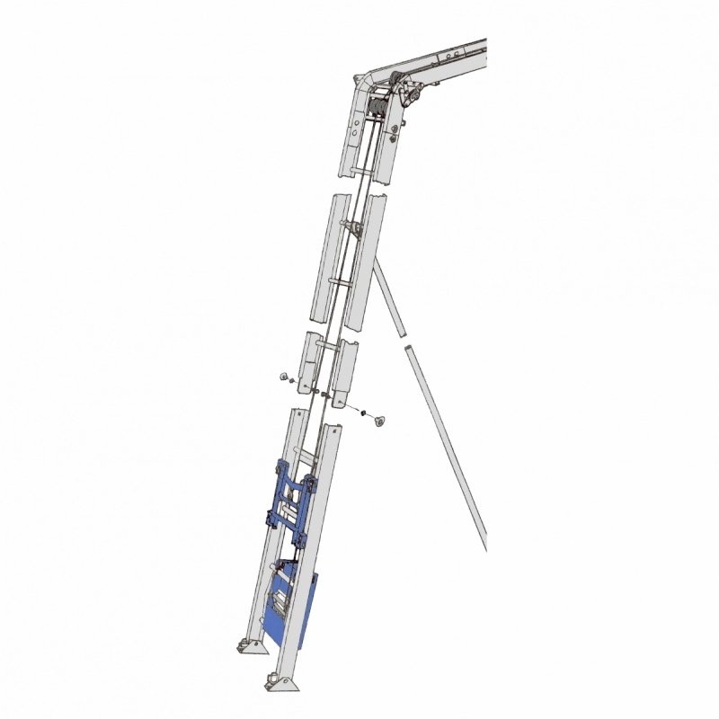 Elevator materiale constructii GEDA 250 FIXLIFT complet echipat, H=13m