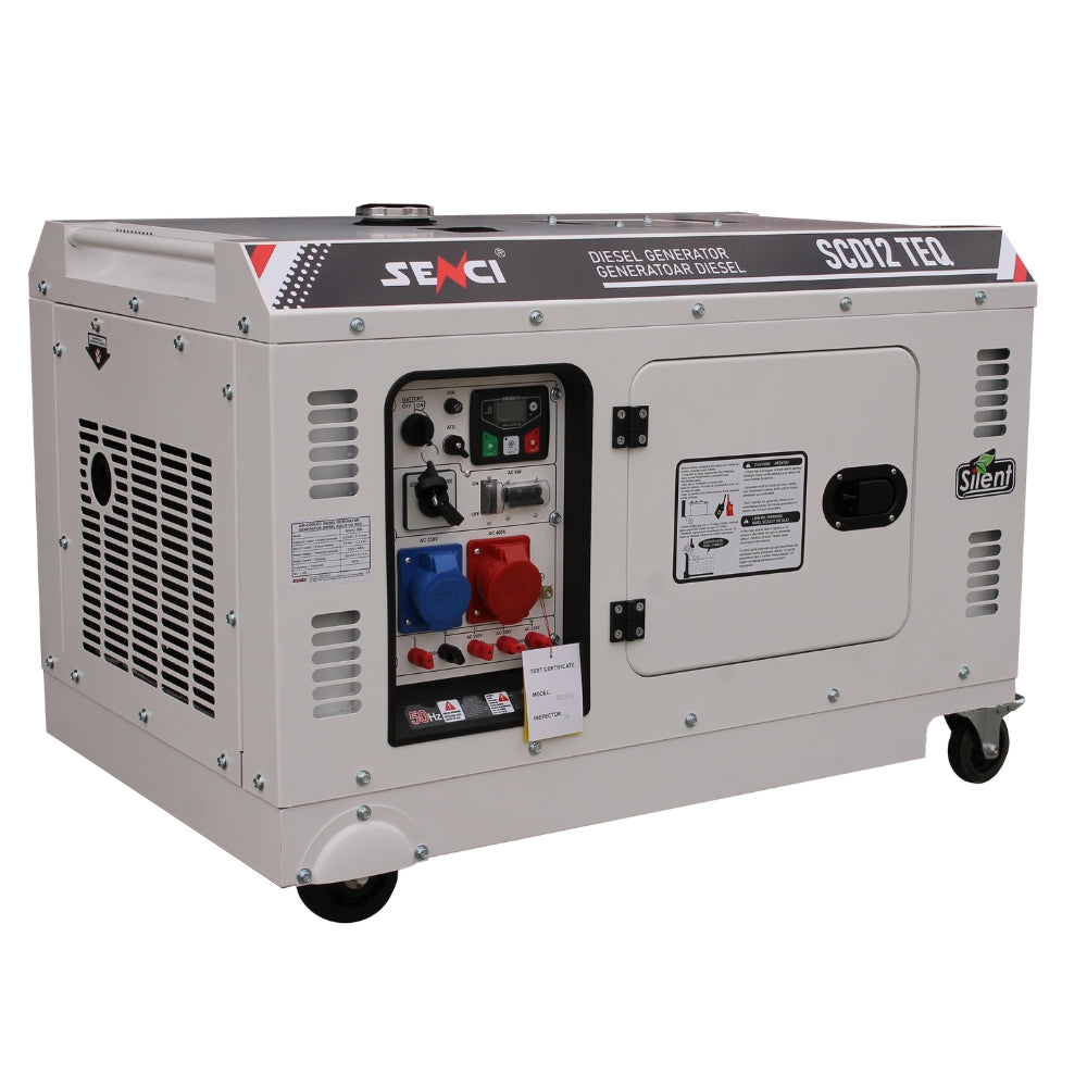 Generator insonorizat SENCI SCD12 TEQ putere max. 12,5kVA 230V/400V, Diesel, cu ATS inclus