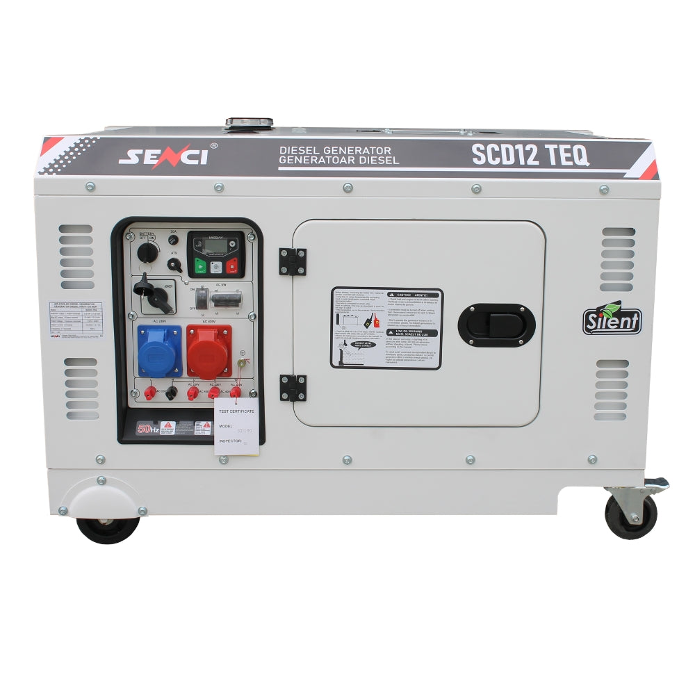 Generator insonorizat SENCI SCD12 TEQ putere max. 12,5kVA 230V/400V, Diesel, cu ATS inclus