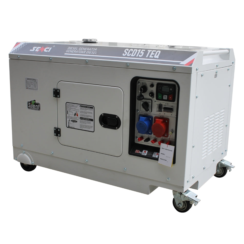 Generator insonorizat SENCI SCD15 TEQ putere maxima 15 kVA 230V/400V motor Diesel cu ATS inclus