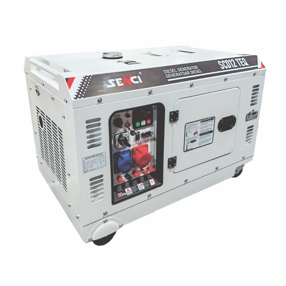 Generator insonorizat SENCI SCD12 TEQ putere max. 12,5kVA 230V/400V, Diesel, fara ATS