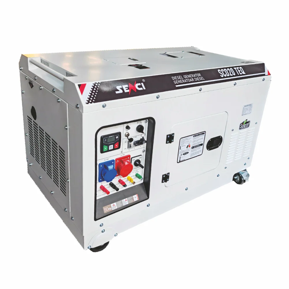 Generator insonorizat SENCI SCD20 TEQ putere max. 20kVA 230V/400V, Diesel cu ATS inclus