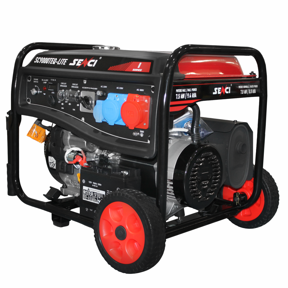 Generator SC-9000-TEQ LITE, Putere max. 7.5 kW, 230V/400V, AVR, motor benzina
