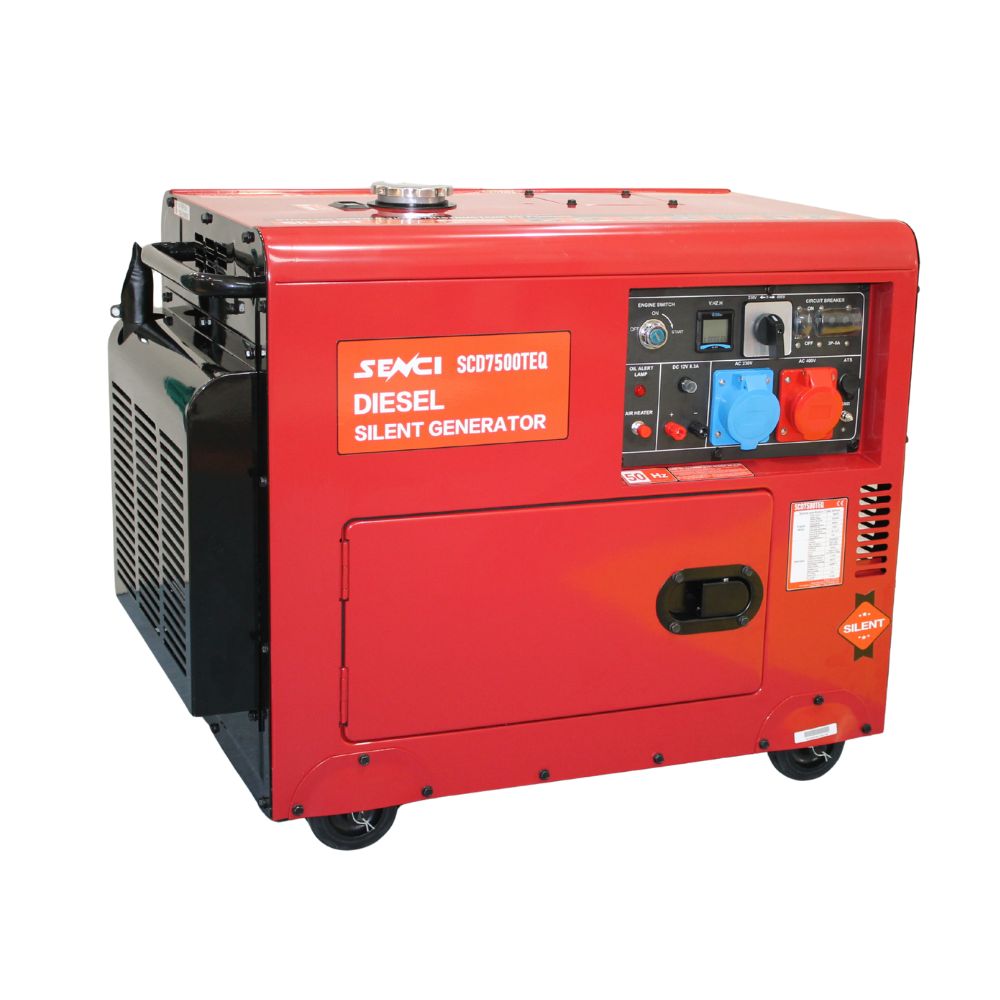 Generator SCD7500 TEQ, Putere max. 5.5 kW / 6.9 kVA, 400/230V, AVR, motor Diesel