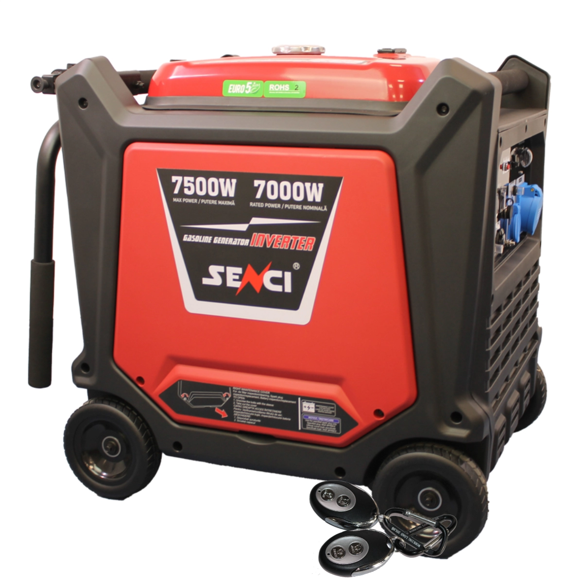 Generator inverter SENCI SC8000iE putere maxima 7.5 kW 230V pornire electrica insonorizat