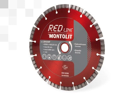 Disc diamantat Montolit LBH180 – taiere uscata – pentru beton, granit, piatra dura Ø 180 mm M22.2