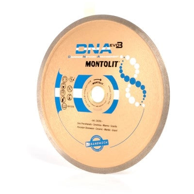 Disc Montolit CX250 for porcelain tiles/delicate ceramics/granite Ø 250 mm M25.4