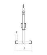 Furca macara inaltime variabila UNIMEC 1150mm , reglare automata 2000kg