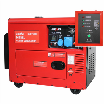 Generator SENCI SCD7500QN ATS, 6 kVA 230V motor Diesel ATS inclus