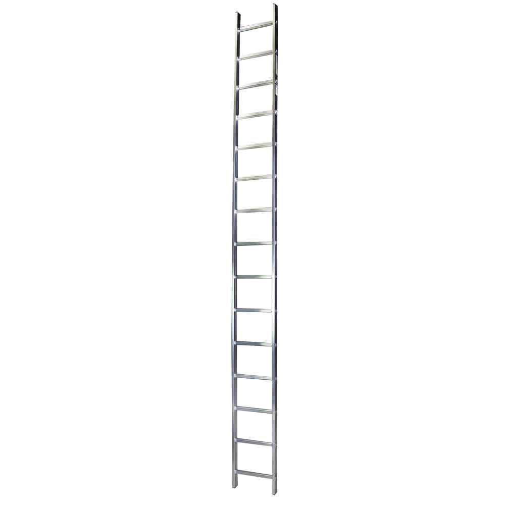 Simple aluminum ladder BISONTE STR115 15 steps maximum height 4.3 m