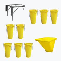 Set Tubulatura Evacuare Deseuri Imer 8 Buc Tuburi 1 Suport Cuva si 1 Cuva Incarcare