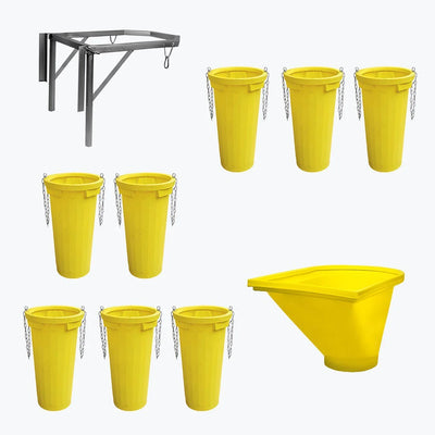 Set Tubulatura Evacuare Deseuri Imer 8 Buc Tuburi 1 Suport Cuva si 1 Cuva Incarcare