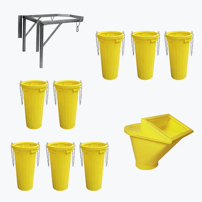 Set Tubulatura Evacuare Galbena Imer 8 Buc Tuburi 1 Suport Cuva si 1 Cuva Incarcare cu Separator