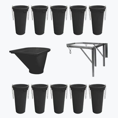 Set Tubulatura evacuare IMER ITALIA 10 buc tuburi 1 suport metalic cuva si 1 cuva incarcare