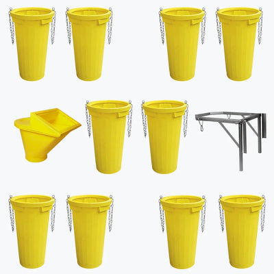 Set Tubulatura evacuare IMER ITALIA 10 buc tuburi 1 suport metalic cuva si 1 cuva incarcare cu separator